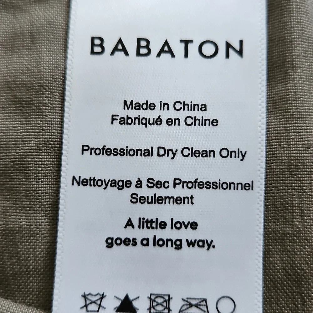 Babaton Cropped Linen-blend Pants In Morel Size‎ Small
